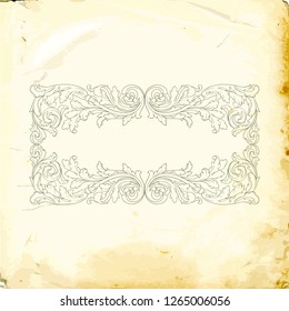 Retro baroque decorations element with flourishes calligraphic ornament. Vintage style design collection for Posters, Placards, Invitations, Banners, Badges and Logotypes.