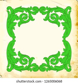 Retro baroque decorations element with flourishes calligraphic ornament. Vintage style design collection for Posters, Placards, Invitations, Banners, Badges and Logotypes.