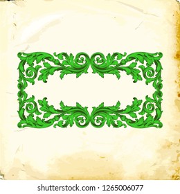 Retro baroque decorations element with flourishes calligraphic ornament. Vintage style design collection for Posters, Placards, Invitations, Banners, Badges and Logotypes.