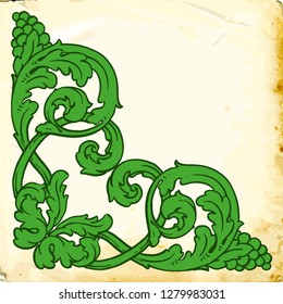 Retro baroque decorations element with flourishes calligraphic ornament. Vintage style design collection for Posters, Placards, Invitations, Banners, Badges and Logotypes.