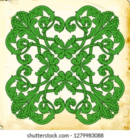 Retro baroque decorations element with flourishes calligraphic ornament. Vintage style design collection for Posters, Placards, Invitations, Banners, Badges and Logotypes.