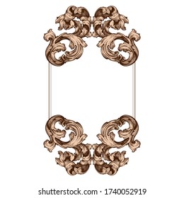 Retro baroque decorations element with flourishes calligraphic ornament. Vintage style design collection for Posters, Placards, Invitations, Banners, Badges and Logotypes.