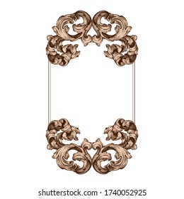 Retro baroque decorations element with flourishes calligraphic ornament. Vintage style design collection for Posters, Placards, Invitations, Banners, Badges and Logotypes.