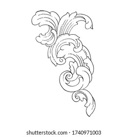 Retro baroque decorations element with flourishes calligraphic ornament. Vintage style design collection for Posters, Placards, Invitations, Banners, Badges and Logotypes.