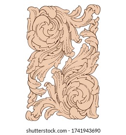 Retro baroque decorations element with flourishes calligraphic ornament. Vintage style design collection for Posters, Placards, Invitations, Banners, Badges and Logotypes.