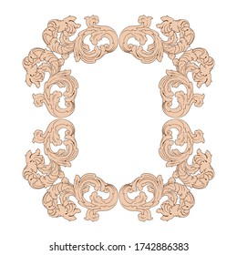 Retro baroque decorations element with flourishes calligraphic ornament. Vintage style design collection for Posters, Placards, Invitations, Banners, Badges and Logotypes.