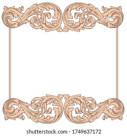 Retro baroque decorations element with flourishes calligraphic ornament. Vintage style design collection for Posters, Placards, Invitations, Banners, Badges and Logotypes.