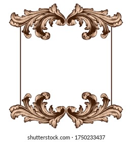 Retro barocke Dekorationselemente mit florierenden kalligrafischen Ornamenten. Vintage Design Kollektion für Poster, Plakate, Einladungen, Banner, Abzeichen und Logotypen.