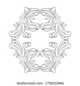 Retro Baroque Decorations Element Flourishes Calligraphic Stock Vector ...