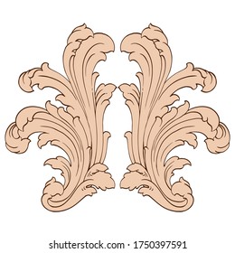 Retro baroque decorations element with flourishes calligraphic ornament. Vintage style design collection for Posters, Placards, Invitations, Banners, Badges and Logotypes.