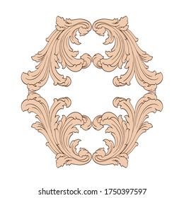 Retro baroque decorations element with flourishes calligraphic ornament. Vintage style design collection for Posters, Placards, Invitations, Banners, Badges and Logotypes.
