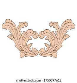 Retro baroque decorations element with flourishes calligraphic ornament. Vintage style design collection for Posters, Placards, Invitations, Banners, Badges and Logotypes.