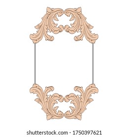 Retro baroque decorations element with flourishes calligraphic ornament. Vintage style design collection for Posters, Placards, Invitations, Banners, Badges and Logotypes.