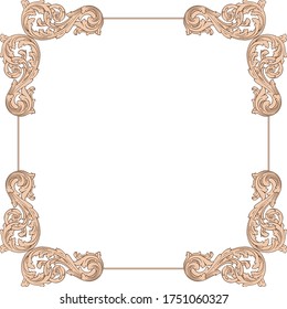 Retro baroque decorations element with flourishes calligraphic ornament. Vintage style design collection for Posters, Placards, Invitations, Banners, Badges and Logotypes.