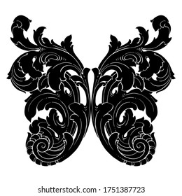 Retro barocke Dekorationselemente mit florierenden kalligrafischen Ornamenten. Vintage Design Kollektion für Poster, Plakate, Einladungen, Banner, Abzeichen und Logotypen.