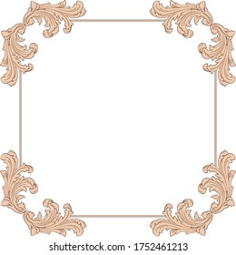 Retro baroque decorations element with flourishes calligraphic ornament. Vintage style design collection for Posters, Placards, Invitations, Banners, Badges and Logotypes.