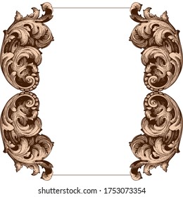Decoración barroca retro con adornos caligráficos florecientes. Colección de diseño de estilo vintage para carteles, carteles, invitaciones, carteles, insignias y logotipos.