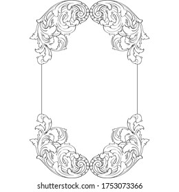 Retro baroque decorations element with flourishes calligraphic ornament. Vintage style design collection for Posters, Placards, Invitations, Banners, Badges and Logotypes.
