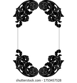 Decoración barroca retro con adornos caligráficos florecientes. Colección de diseño de estilo vintage para carteles, carteles, invitaciones, carteles, insignias y logotipos.