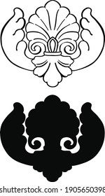 Retro barocke Dekorationselemente mit florierenden kalligrafischen Ornamenten. Vintage Design Kollektion für Poster, Plakate, Einladungen, Banner, Abzeichen und Logotypen. 