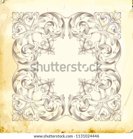 Retro baroque decorations element with flourishes calligraphic ornament. Vintage style design collection for Posters, Placards, Invitations, Banners, Badges and Logotypes.