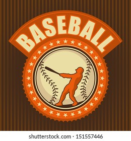 Retro baseball badge. Vector illustration.