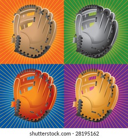 retro baseball glove