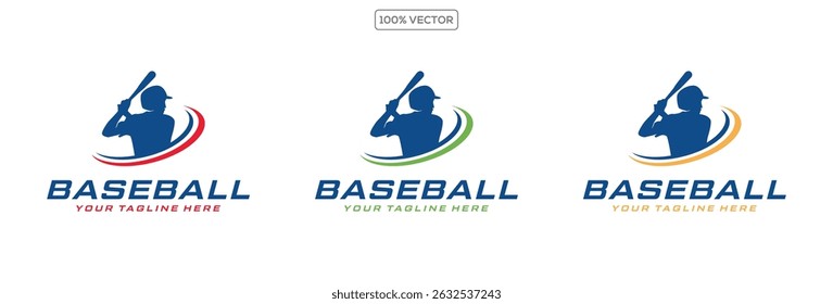 Retro Baseball Player Silhouette Crest on Transparent Background  