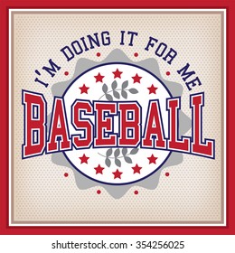 Retro Baseball Round Badge Varsity Style