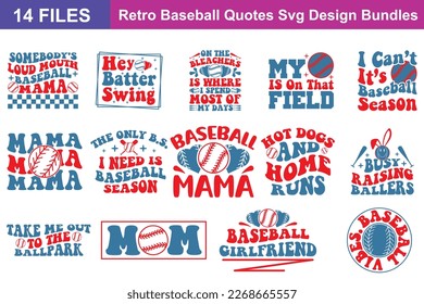 Retro Baseball Sublimation Bundle. Quotes about Retro Baseball Sublimation , Retro Baseball Sublimation  cut files Bundle of 14 svg eps Files for Cutting Machines Cameo Cricut, Retro Baseball  svg