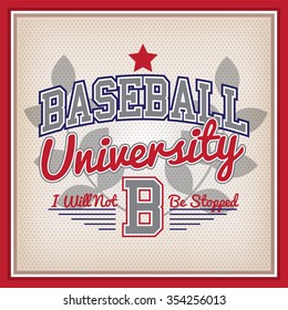 Retro Baseball University Badge Varsity Style