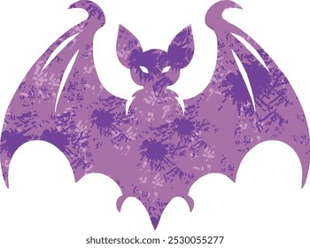 Retro bat cartoon illustration,halloween bat vector