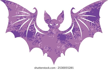 Retro bat cartoon illustration,halloween bat vector