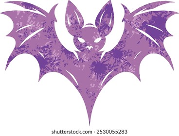 Retro bat cartoon illustration,halloween bat vector