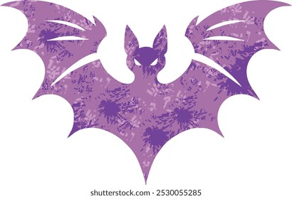 Retro bat cartoon illustration,halloween bat vector