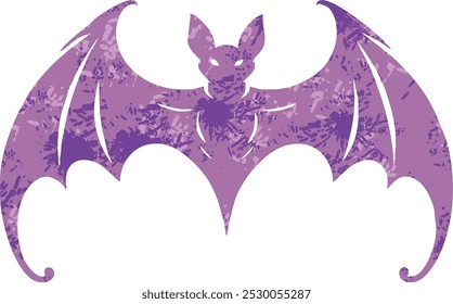 Retro bat cartoon illustration,halloween bat vector