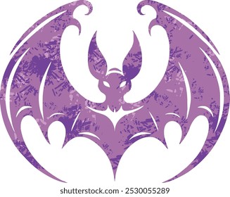 Retro bat cartoon illustration,halloween bat vector