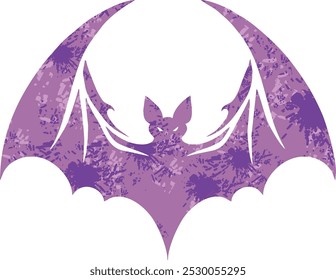 Retro bat cartoon illustration,halloween bat vector