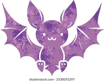 Retro bat cartoon illustration,halloween bat vector