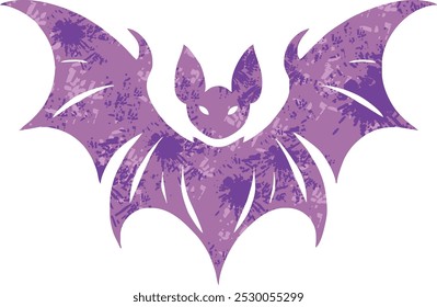 Retro bat cartoon illustration,halloween bat vector