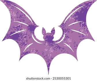 Retro bat cartoon illustration,halloween bat vector