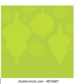 retro baubles with snowflakes vector