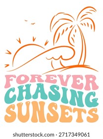 Retro Beach Quote Lettering Vector for Summer Vacation Design