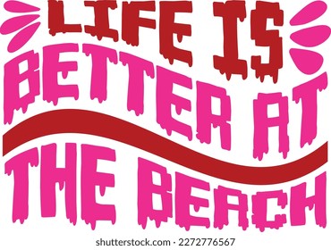 Retro Beach T-Shirt Design, Vektorgrafik