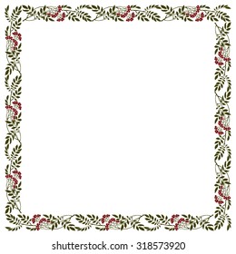 Retro beautiful flower frame
