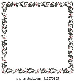 Retro beautiful flower frame