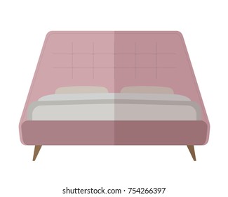 Retro bed vector illustration.