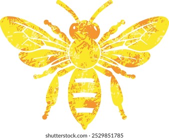 Vector de dibujos animados de abeja retro ilustración