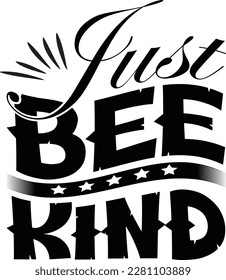 Retro Bee T-shirt Design, Vector