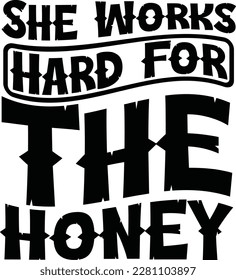 Retro Bee T-shirt Design, Vector
